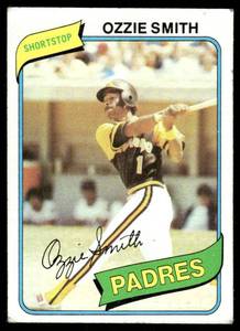 lot 54B image: Ozzie Smith 2nd Year 1980 Topps #393 Vintage Baseball Card