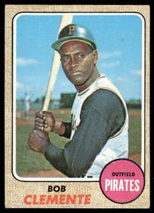 lot 55B image: Roberto Clemente 1968 Topps #150 Vintage Baseball Card