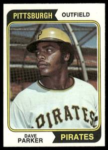lot 56B image: Dave Parker RC 1974 Topps #252 - New HOFer - Vintage Rookie Baseball Card