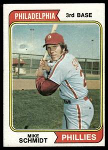 lot 60B image: Mike Schmidt 2nd Year 1974 Topps #283 Vintage Baseball Card