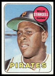 lot 61B image: Willie Stargell 1969 Topps #545 Vintage Baseball Card