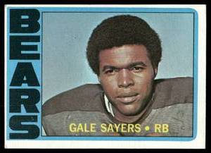 lot 62B image: Gale Sayers 1972 Topps #110 Vintage Football Card