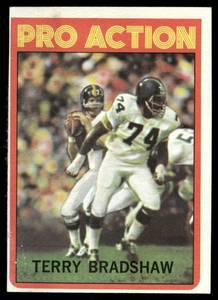 lot 65B image: Terry Bradshaw 2nd Year 1972 Topps #120 Vintage Football Card