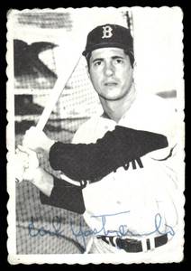 lot 66B image: Carl Yastrzemski 1969 Topps Deckle Edge #4 Vintage Baseball Card