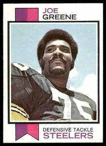 lot 67B image: Joe Greene 1973 Topps #280 Vintage Baseball Card