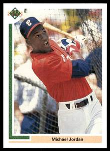 lot 76B image: Michael Jordan Baseball RC 1991 Upper Deck #SP1 Rookie Baseball Card