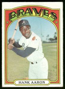lot 11C image: Hank Aaron 1972 Topps #299 Vintage Baseball Card
