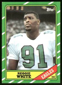 lot 22C image: Reggie White RC 1986 Topps #275 Rookie Vintage Football Card