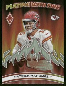 lot 23C image: Patrick Mahomes 2023 Phoenix Playing With Fire #PWF-8 Football Card
