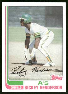 lot 31C image: Rickey Henderson 1982 Topps #610 Vintage Baseball Card