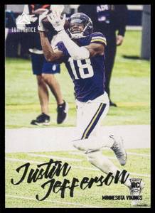 lot 32C image: Justin Jefferson RC 2020 Chronicles Luminance #217 Rookie Minnesota Vikings Football Card