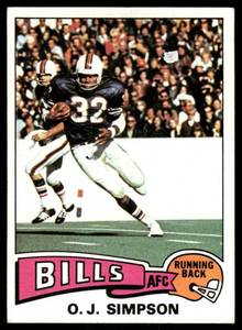 lot 47C image: OJ Simpson 1975 Topps #500 Vintage Football Card