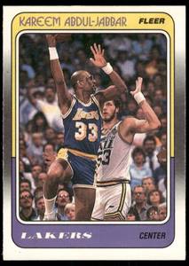 lot 50C image: Kareem Abdul-Jabbar 1988 Fleer #64 Basketball Card