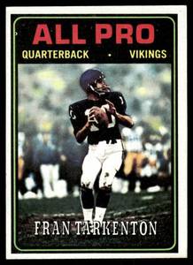 lot 59C image: Fran Tarkenton 1974 Topps #139 Vintage Minnesota Vikings Football Card