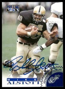 lot 61C image: Mike Alstott Auto RC 1996 Pro Line Classic Signed Football Card