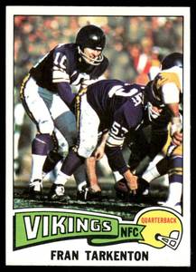 lot 62C image: Fran Tarkenton 1975 Topps #400 Vintage Minnesota Vikings Football Card