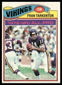 lot 68C image: Fran Tarkenton 1977 Topps #400 Vintage Minnesota Vikings Football Card