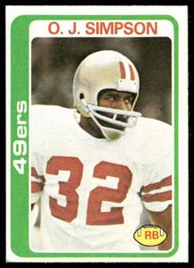 lot 69C image: OJ Simpson 1978 Topps #400 Vintage Football Card