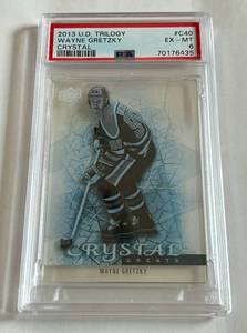 lot 48 image: Wayne Gretzky PSA 6 EX-MT 2013 UD Trilogy Crystal #C40 Hockey Card