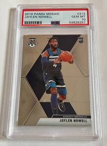 lot 51 image: Jaylen Powell RC PSA 10 Gem Mint 2019 Mosaic #212 Rookie Minnesota Timberwolves Basketball Card