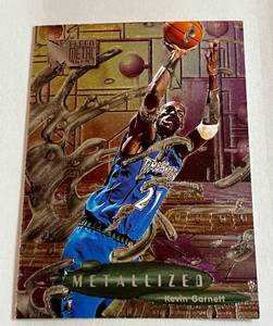 lot 209 image: Kevin Garnett Metallized Insert 1996-97 Fleer Metal #224 Minnesota Timberwolves Basketball Card