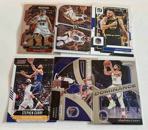lot 216 image: Steph Curry 6 Card Basketball Lot