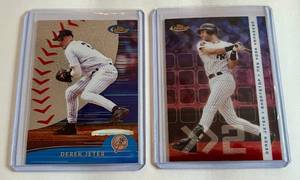 lot 217 image: Derek Jeter 2 Card Topps Finest Baseball Lot