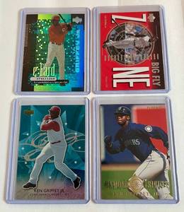 lot 222 image: Ken Griffey Jr. 4 Card Insert Baseball Lot