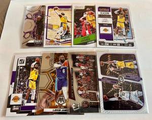 lot 228 image: LeBron James 8 Card Basketball Lot