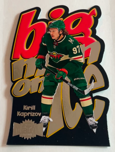 lot 207 image: Kirill Kaprizov Die Cut 2021-22 Skybox NHL Metal Universe #BM-19 Mid Man On Ice Minnesota Wild Hockey Card