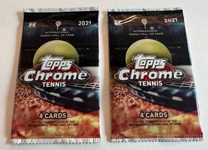 lot 245 image: 2 Packs - 2021 Topp Chrome Tennis Cards - Coco Gauf RC