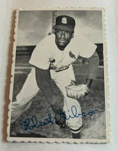 lot 50A image: Bob Gibson 1969 Topps Deckle Edge #29 Vintage Baseball Card