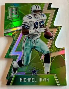 lot 71A image: Michael Irvin 15 Die Cut 2016 Spectra #69, numbered 0415, RARE Football Card
