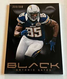 lot 98A image: Antonio Gates 399 2013 Black #73, numbered 239399 Football Card