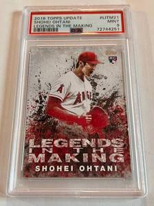 lot 4C image: Shohei Ohtani RC PSA 9 Mint 2018 Topps Update Legends in the Making #LITM21 Rookie Baseball Card