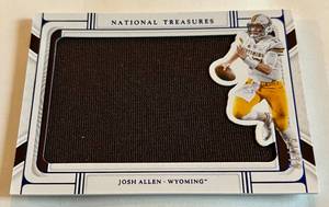 lot 5C image: Josh Allen 75 Jumbo Patch 2022 National Treasures Collegiate #SIL-JAL, numbered 4175, Football Card
