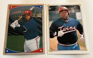 lot 64C image: Kirby Puckett 2 1987 O-Pee-Chee Sticker Lot #146 and 247 Baseball Card Minnesota Twins