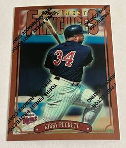 lot 60 image: Kirby Puckett 1996 Topps Finest #271 Minnesota Twins Baseball Card