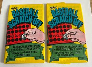 lot 74C image: 1981 Topps Base Ball Scratch-Off 2 Pack Lot - Vintage Cards