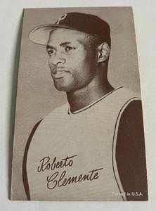 lot 75C image: Roberto Clemente 1962 Exhibit Card Red Stat Back Vitnage Baseball Card