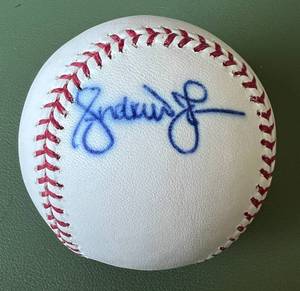 lot 12D image: Andruw Jones Signed OMLB Rawlings Selig Baseball