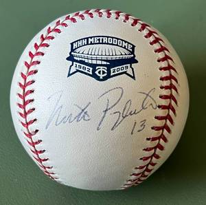 lot 38D image: Mike Pagliarulo Signed HHH Metrodone 2009 Official Practice Ball Rawlings OMLB Selig - Minnesota Twins
