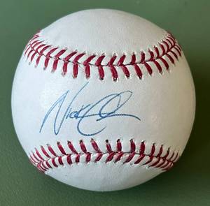 lot 50D image: Nick Gordon Signed OMLB Rawlings Selig Baseball with Fan HQ COA - Minnesota Twins