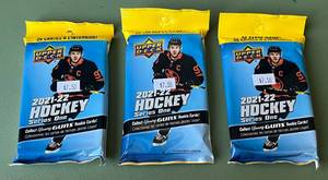 lot 24D image: 3 Fat Packs - 2020-21 Upper Deck Hockey Series One Cards