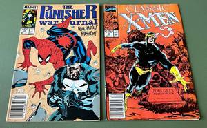 lot 78D image: 2 1990 Marvel Comic Booms - Classic X-Men and The Punisher War Journal