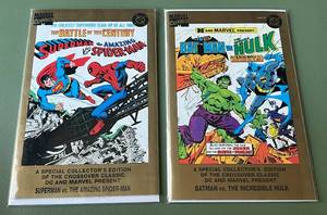 lot 74D image: 2 Special Edition Marvel  DC Comic Books - Batman Vs. The Incredible Hulk and Superman Vs. The Amazing Spiderman