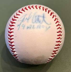 lot 84D image: John Castino Signed and Inscribed 79 AL ROY Rawlings Baseball - Minnesota Twins