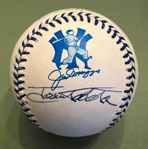 lot 98D image: Jose Tabata Signed Rawlings OALB Budig Joe Dimaggio Commemorative Yankees Baseball