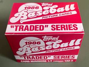 lot 9D image: 1986 Topps Traded Baseball Set - Bo Jackson, Barry Bonds, Jose Canseco RCs - Vintage Baseball Cards
