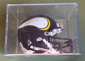 lot 29D image: Fuad Reveiz Signed Minnesota Vikings Minihelmet With Case - Football